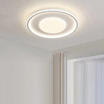 Modern Minimalist Round Acrylic Iron Aluminum Silicone LED Flush Mount Ceiling Light For Bedroom