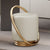 Contemporary Creative Microfiber Leather Metal Cylinder Vanity Stool For Bedroom