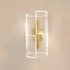 Modern Luxury Iron Acrylic Skeletonized Column Cut Lozenge Line LED Wall Sconce Lamp For Hallway