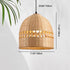 Traditional Chinese Round Dome Bamboo Weaving Hollow 1-Light Pendant Light For Living Room