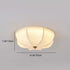 Traditional French Iron Fabric Round 3/4/5 Light Flush Mount Ceiling Light For Bedroom