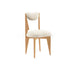 Modern Minimalist Square Wood Velvet Dining Chair Backrest Armless For Dining Room