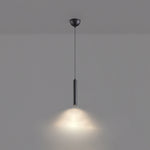 Modern Minimalist Iron Aluminum Strip LED Pendant Light For Bedroom