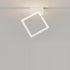 Modern Simplicity Iron Aluminum PVC Rectangle Square Teardrop LED Semi-Flush Mount Ceiling Light For Living Room