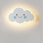 Contemporary Creative Cartoon Smiley Cloud Iron Acrylic Shade LED Kids Wall Sconce Lamp For Bedroom