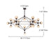 Modern Minimalist Round Ball Iron Glass 10/21 Light Chandelier For Living Room