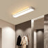 Modern Minimalist Rectangle Iron Acrylic LED Flush Mount Ceiling Light For Bedroom