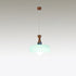 Traditional Vintage Wood Glass Round 1-Light Pendant Light For Dining Room