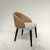 Modern Luxury Ring Back Leather Cotton Linen Ash Wood Dining Chair Backrest For Dining Room