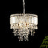 Modern Luxury Cylinder Stainless Steel Crystal 1/3 Light Chandelier For Living Room