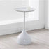 Modern Minimalist Round Cylinder Base Iron End Table 1-Tray For Living Room