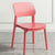 Contemporary Nordic Macaron Plastic Square Stackable Dining Chair Open Back For Dining Room