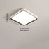 Modern Minimalist Geometric Square Iron Acrylic LED Flush Mount Ceiling Light For Bedroom