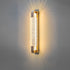 Contemporary Luxury Dazzling Rectangular Bubble Textured Crystal Shade Stainless Steel LED Wall Sconce Lamp For Living Room