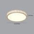 Modern Minimalist Round Wood Acrylic LED Flush Mount Ceiling Light For Bedroom