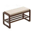 Contemporary Scandinavian Rectangle Tech Cloth Solid Wood Shoe Storage 1-Shelf For Entryways