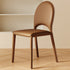 Modern Minimalist Square Oval Back Leather Carbon Steel Dining Chair For Dining Room