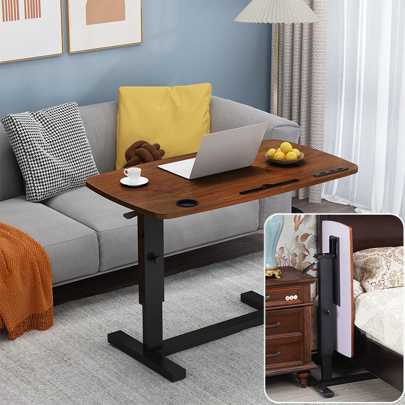 Modern Minimalist Rectangular Wood Metal End Table Foldable For Living Room