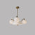 Modern Mid-Century Branch Curved Rod Round Orb Iron Glass 4/6/8 Light Chandelier For Living Room