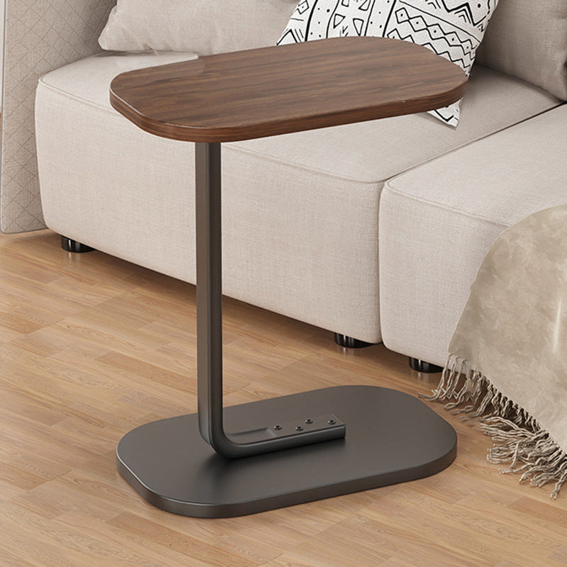 Modern Minimalist Rectangular PVC Artificial Panel End Table For Living Room