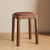 Modern Simplicity Wood Leather Sponge Square Vanity Stool Backless For Bedroom