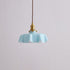 Contemporary Creative Brass Flower Glass Shade 1-Light Pendant Light For Living Room