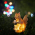 Modern Art Deco Waterproof Solar Plastic Resin Eagle Panda Squirrel House Simulated Animal LED Outdoor Light For Garden