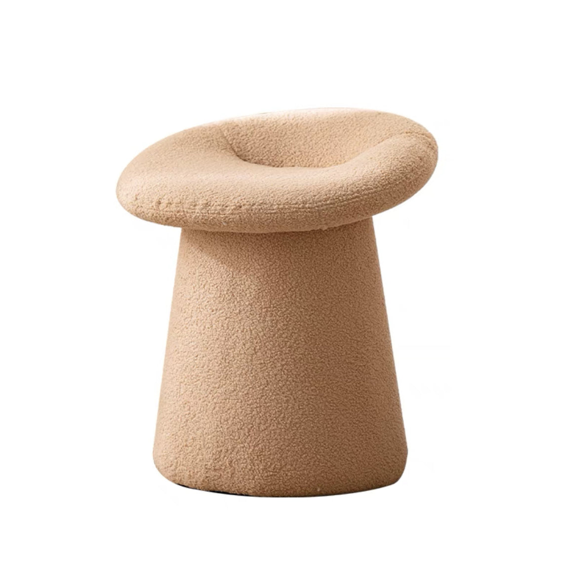 Modern Minimalist Flat Mushroom Metal Lambswool Foam Chair For Living Room