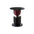 Contemporary Creative Petal Round Tabletop Pine Glass Side Table For Living Room