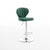 Modern Minimalist Square Leather Metal Bar Stool Backrest Footrest For Dining Room