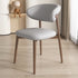 Contemporary Nordic Square Leather Metal Frame Dining Chair Backrest Armless For Dining Room