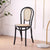 Traditional Vintage Round Rattan Woven Wooden Dining Chair Backrest For Dining Room