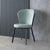 Contemporary Scandinavian Round Cushion Leather Carbon Steel Dining Chair Backrest For Dining Room