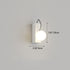 Contemporary Nordic Cream Iron Cuboid Displaceable Magnetic Spherical Shade 1-Light Wall Sconce Lamp For Bedroom