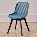 Contemporary Nordic Square Striped PP Plastic Dining Chair Backrest For Living Room