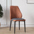 Contemporary Scandinavian Square Fabric Steel Dining Chair Backrest Armless For Dining Room