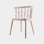 Contemporary Creative Square Vertical Strip PP Plastic Beechwood Dining Chair Backrest For Dining Room