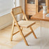 Traditional Vintage Square Rattan Rubberwood Dining Chair Backrest For Dining Room