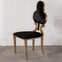 Contemporary Creative Spade Hearts Plum Square Velvet Titanium Dining Chair Backrest For Living Room