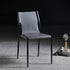 Contemporary Nordic Square Leather Carbon Steel Stackable Dining Chair Backrest For Dining Room