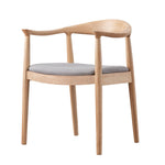 Traditional Vintage Braided Rope Wood Legs Square Dining Chair Backrest Armrest For Dining Room
