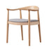 Traditional Vintage Braided Rope Wood Legs Square Dining Chair Backrest Armrest For Dining Room