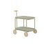 Contemporary Creative Removable Rectangular Oval ABS Wood Metal End Table 2-Tier For Living Room