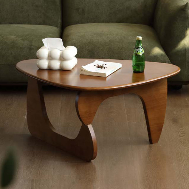 Modern Minimalist Solid Wood Triangular Coffee Table For Living Room