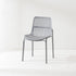 Modern Minimalist Square Cushion Plastic Metal Dining Chair Backrest For Dining Room