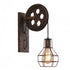 Traditional Vintage Iron Cage Pulley Liftable 1-Light Wall Sconce Lamp For Dining Room
