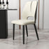 Modern Luxury Square Cushion Leather Carbon Steel Dining Chair Backrest For Dining Room