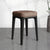 Contemporary Simplicity Square Plaid Microfiber Leather Upholstered Plastic Vanity Stool For Bedroom