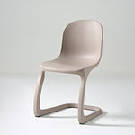 Contemporary Scandinavian Bow Frame Plastic Billet Steel Dining Chair Backrest For Dining Room