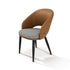 Modern Luxury Square Metal Leather Foam Dining Chair Four Legs Backrest For Dining Room